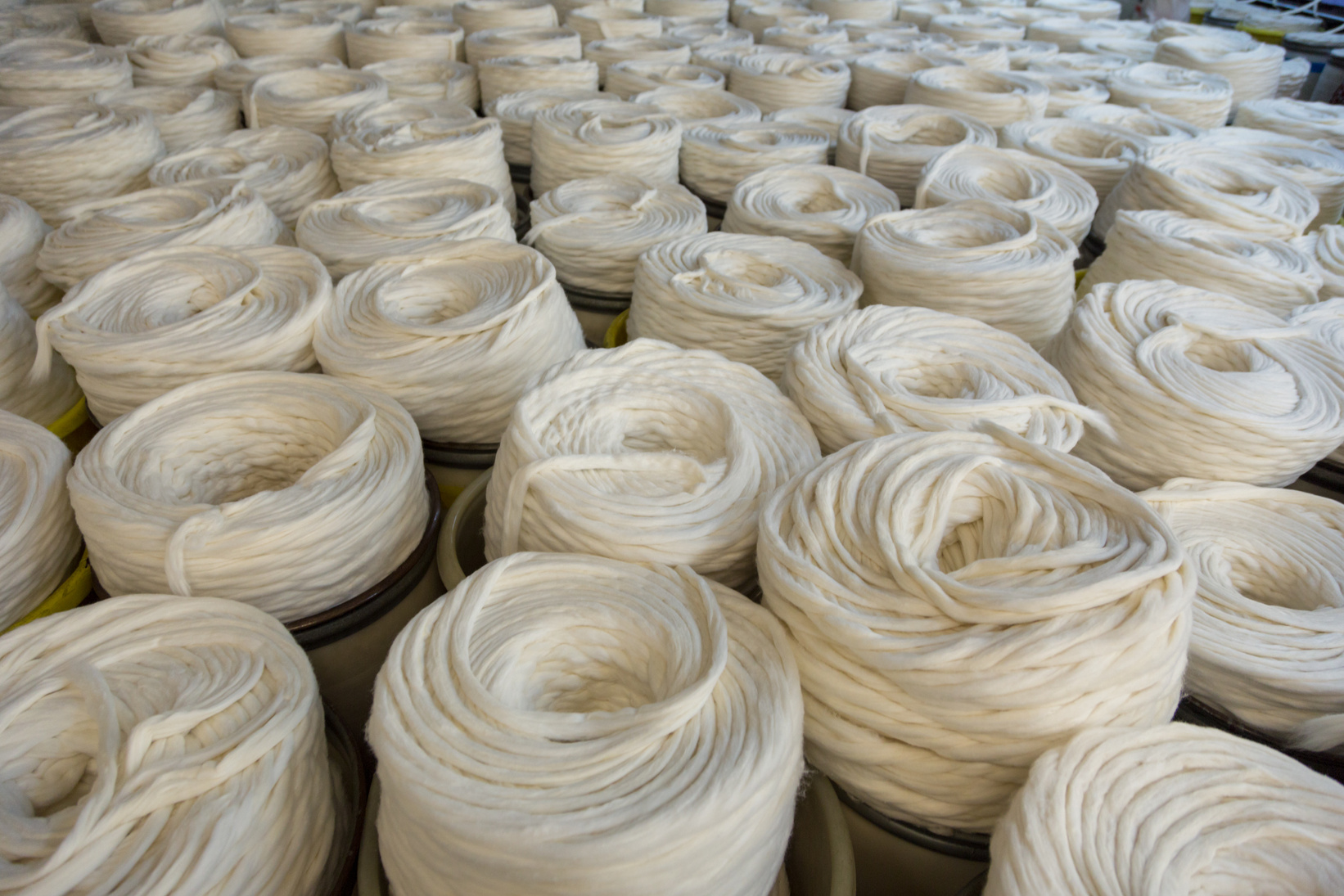 recycled clothing is made of cotton in recycling factories